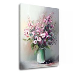 Designová dekorace na plátně Květinová fantasy ve váze 40x50 cm