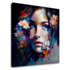 Designová dekorace na plátně Nebe v očích | 50x50 cm