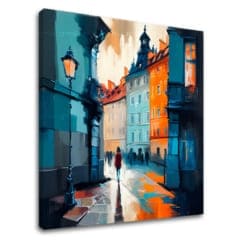 Designová dekorace na plátně Praha v srdci Evropy | 100x100 cm