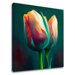 Designová dekorace na plátně Závan jara na zdi | 100x100 cm