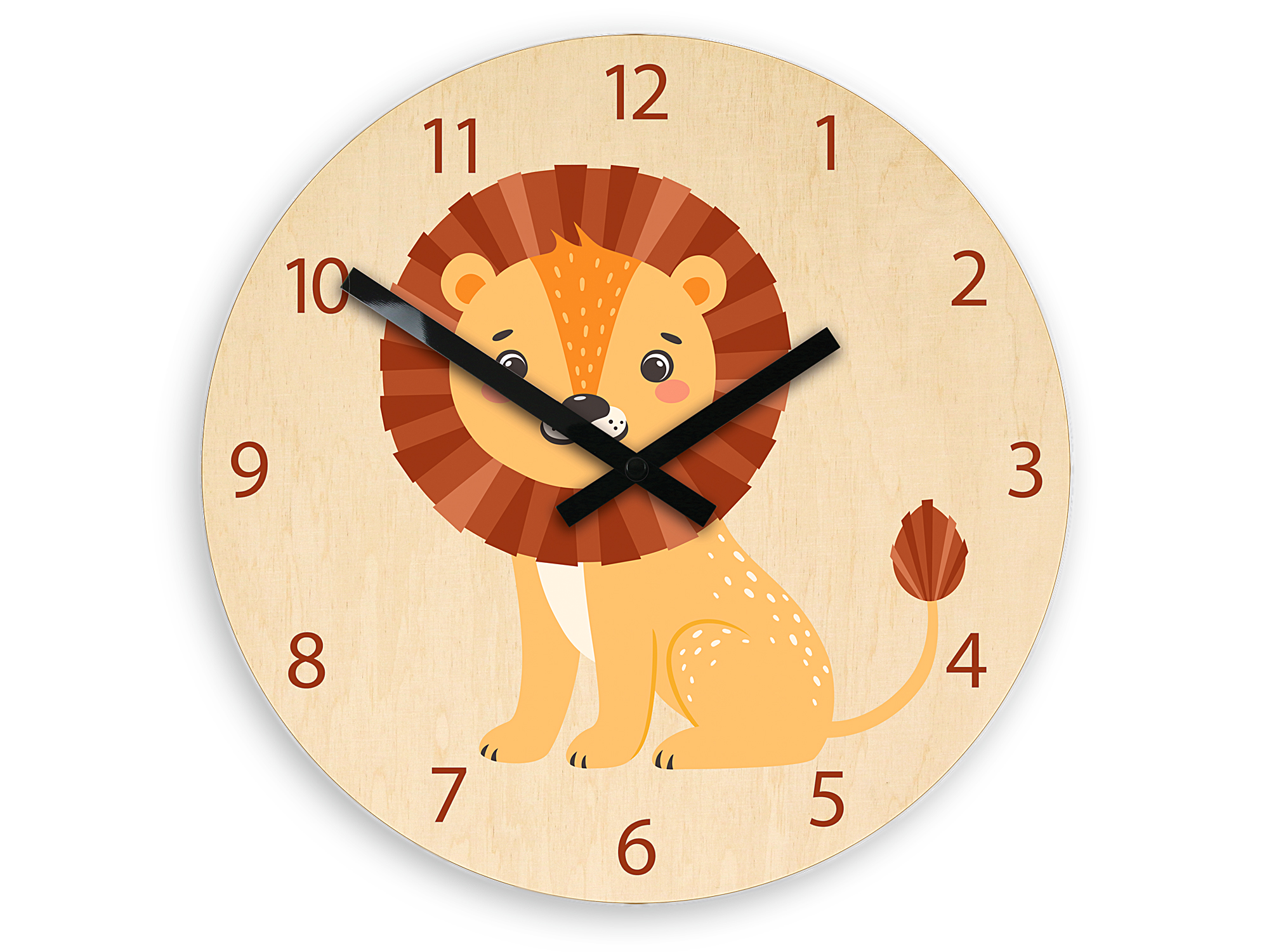 Dětské nástěnné hodiny Lion nástěnné hodiny do dětského pokoje