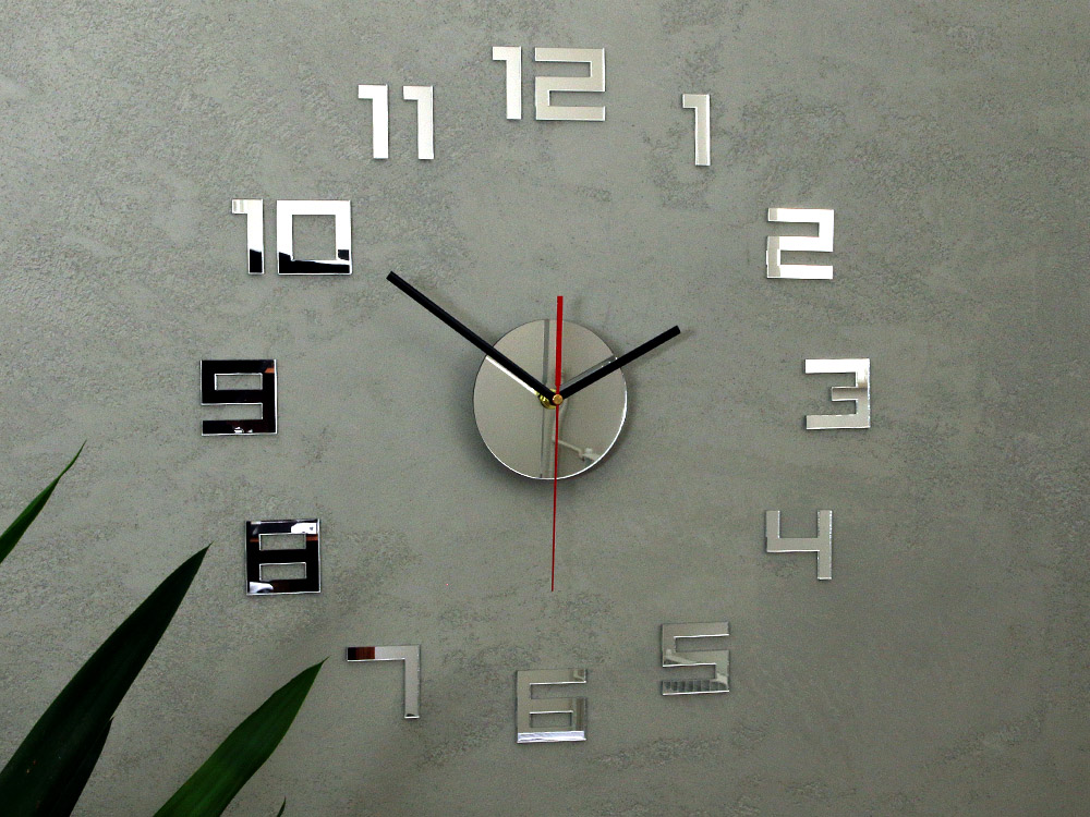 Moderní nástěnné hodiny DIGI MIRROR 