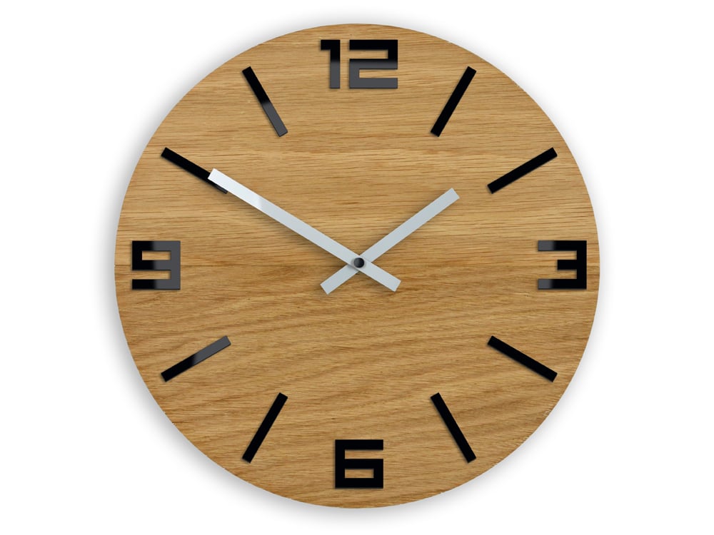 Dřevěné nástěnné hodiny ARABIC Black nástěnné hodiny do obývacího pokoje