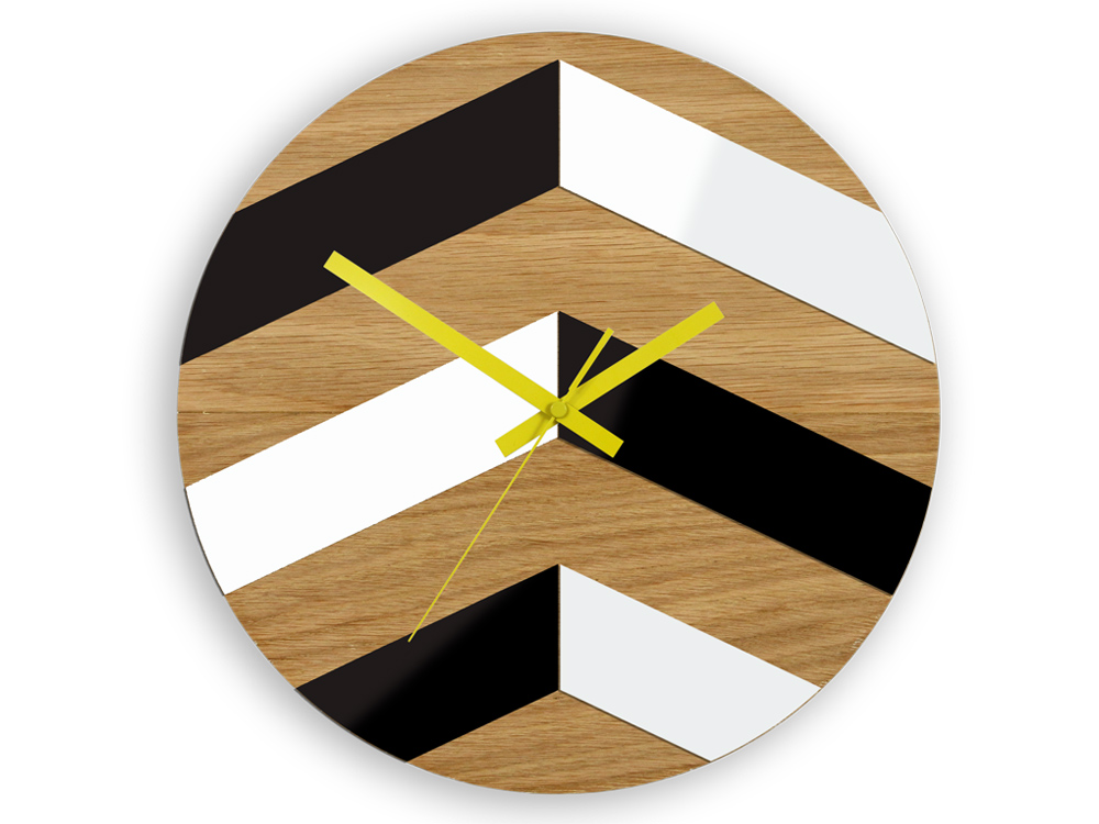 Dřevěné nástěnné hodiny Cikcak nástěnné hodiny do obývacího pokoje