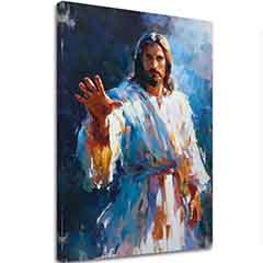 Ježíš Světla | malované akrylem a zlatem