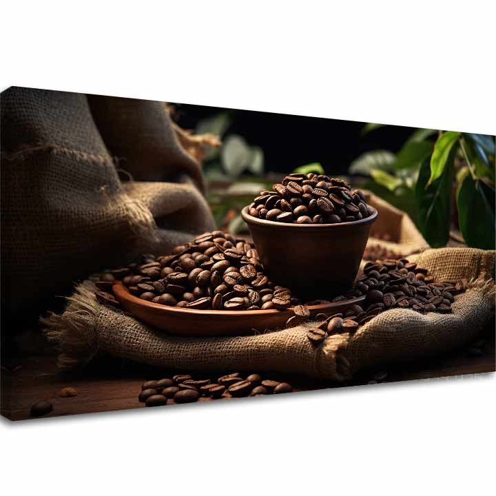 Kávové obrazy do kuchyně Ranní Arabica | 60x120 cm Svět kávy