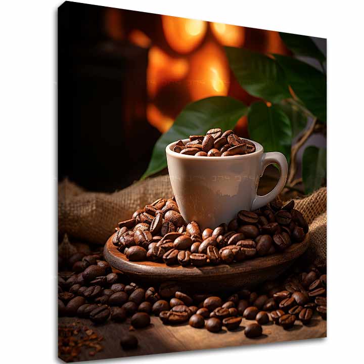 Kávové Obrazy Pro Kuchyni Pražené Potěšení | 100x100 cm Svět kávy