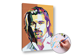 Malování podle čísel BRAD PITT | nízká obtížnost