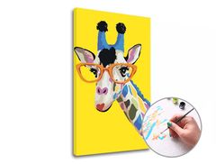 Malování podle čísel GIRAFA S OKULIÁRY | nízká obtížnost