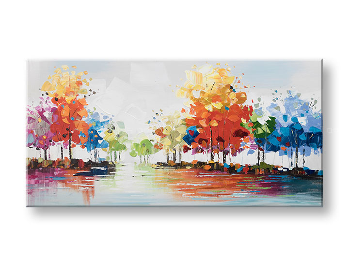 Malovaný nástěnný obraz STROMY 1 díl YOBCWFTR026 - 140x70 cm | různé velikosti