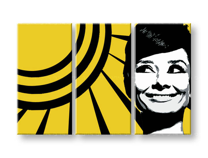 Ručně malovaný POP Art Audrey Hepburn