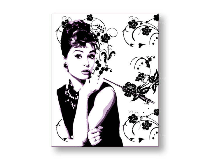 Ručně malovaný POP Art Audrey Hepburn ah5