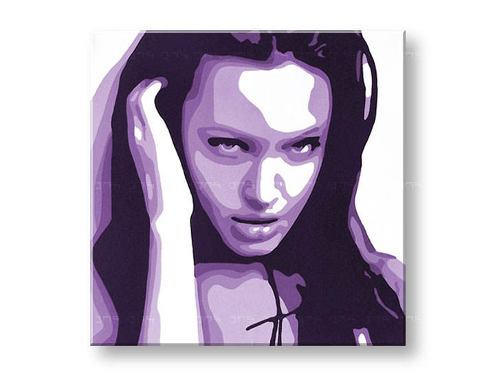 Ručně malovaný POP Art Angelina Jolie