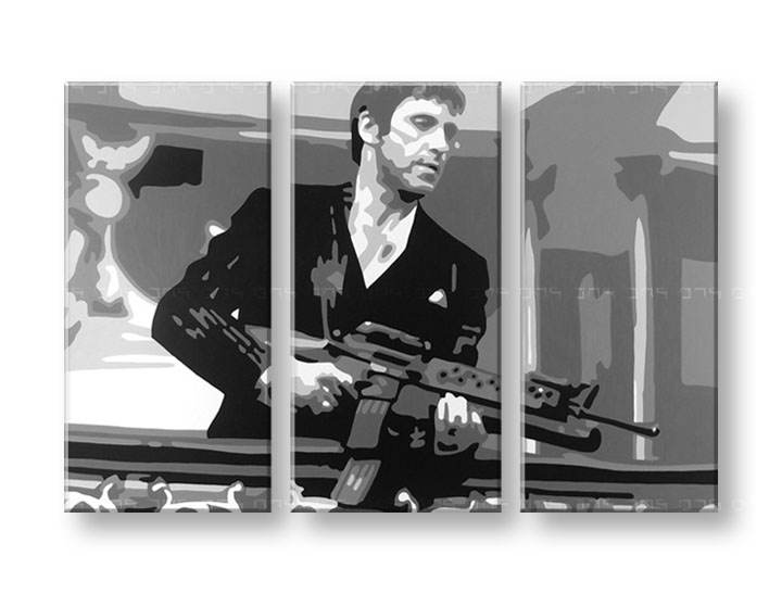Ručně malovaný POP Art Sleva 25% obraz Al Pacino 3 dílný 120x80 cm AL2 / 24h