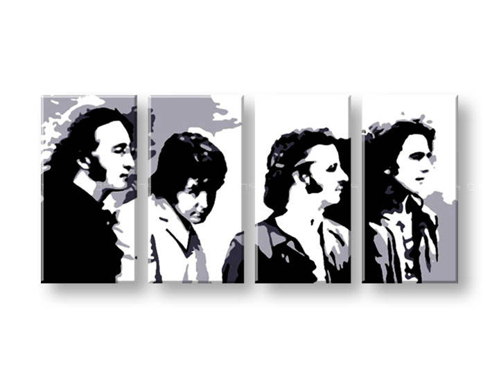 Ručně malovaný POP Art BEATLES