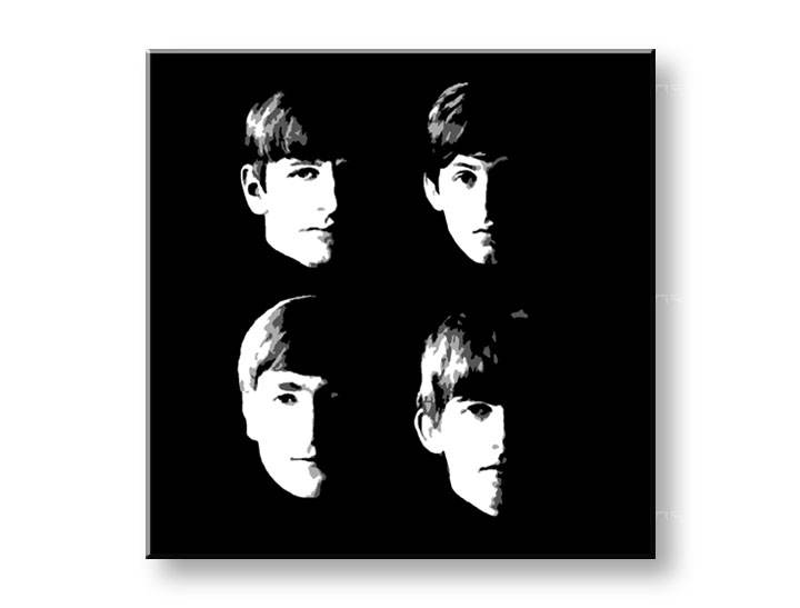 Ručně malovaný POP Art Beatles 1 dílný beat8