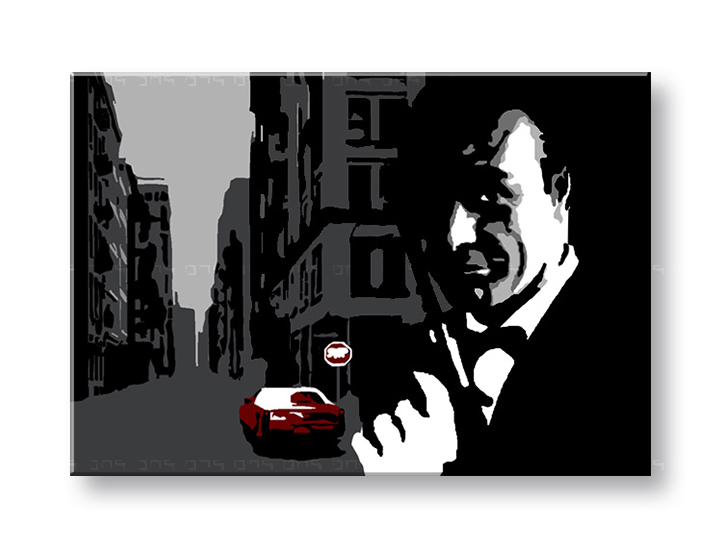 Ručně malovaný POP Art James Bond