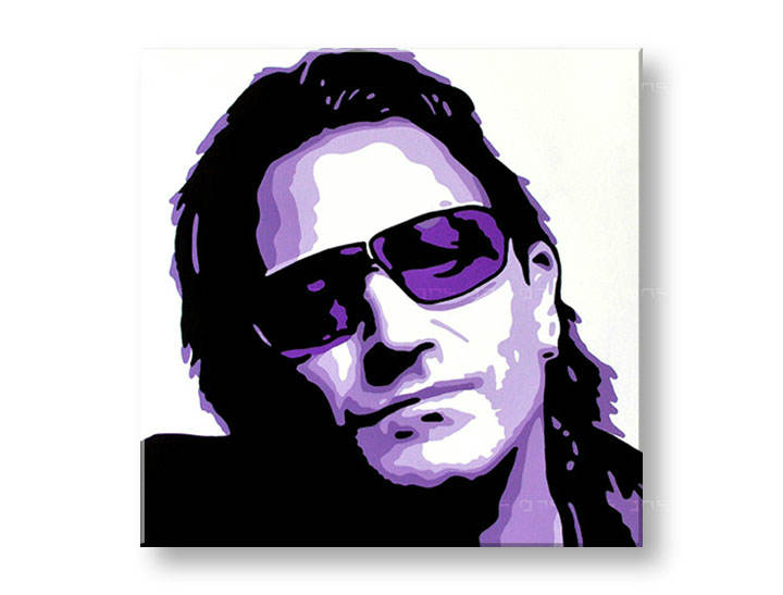 Ručně malovaný POP Art BONO-U2