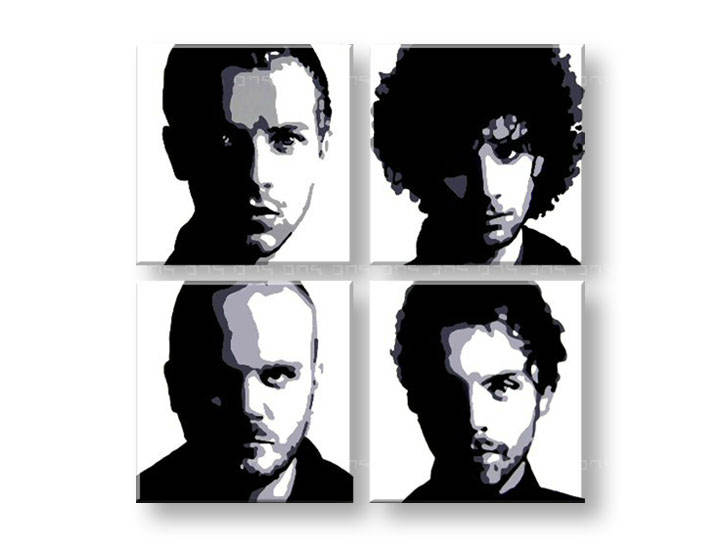 Ručně malovaný POP Art COLDPLAY