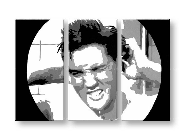 Ručně malovaný POP Art ELVIS