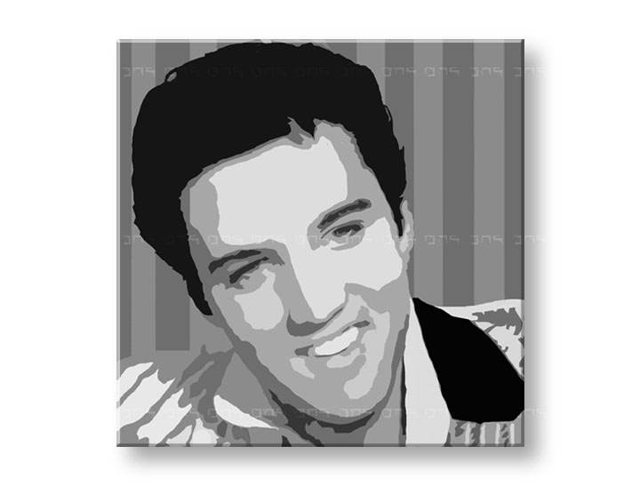 Ručně malovaný POP Art Elvis Presley