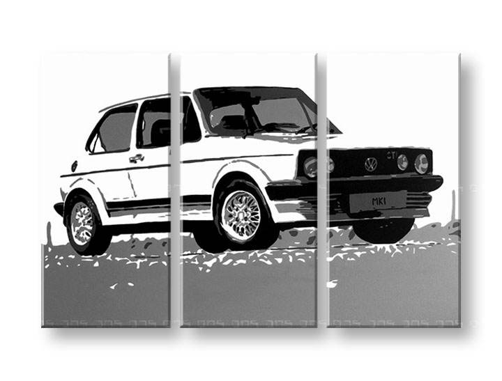 Ručně malovaný POP Art VW Golf