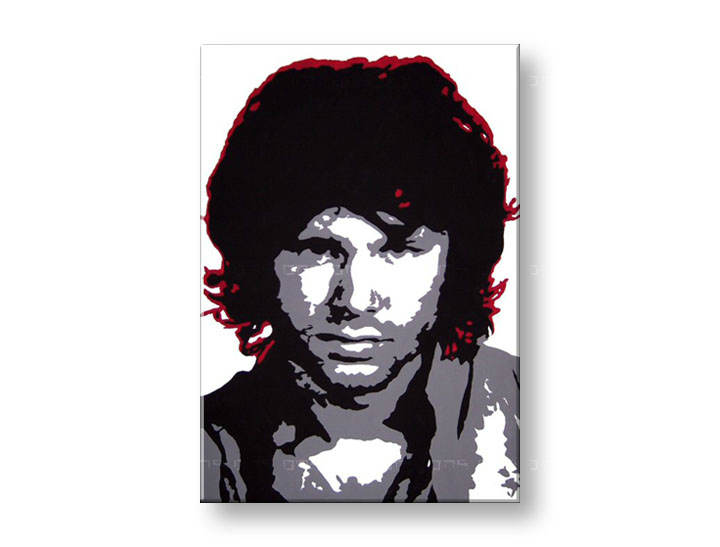 Ručně malovaný POP Art Jim Morrison