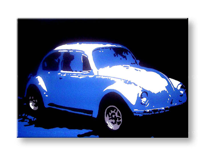 Ručně malovaný POP Art VW Beetle