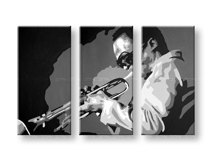 Ručně malovaný POP Art Miles Davis