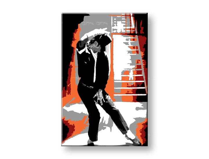 Ručně malovaný POP Art Michael Jackson 1 dílny mj4