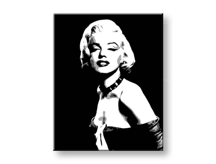 Ručně malovaný POP Art Marilyn MONROE 1 dílný mon5 - 60x80 cm POP ART obrazy