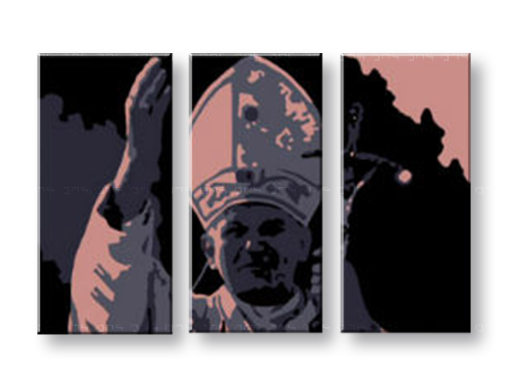Ručně malovaný POP Art Ján Pavel II.