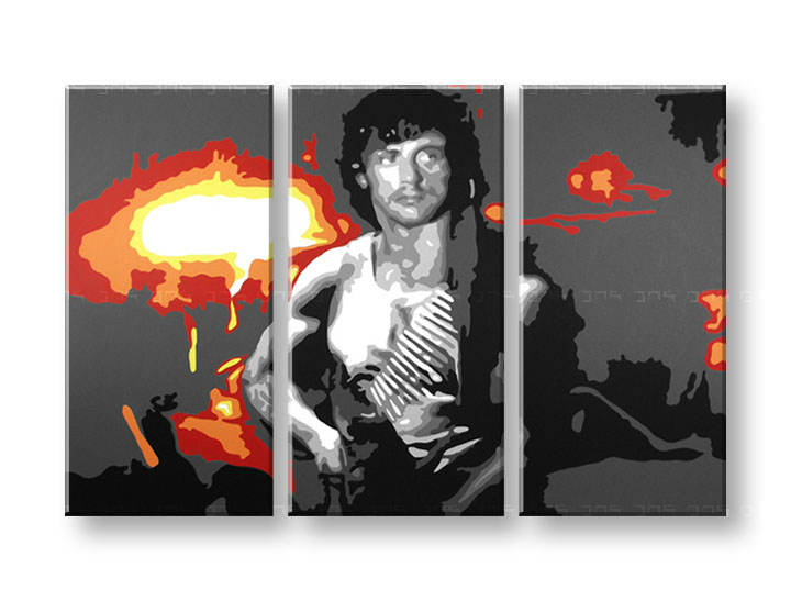 Ručně malovaný POP Art RAMBO