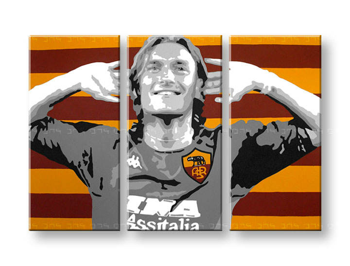 Ručně malovaný POP Art Francesco Totti