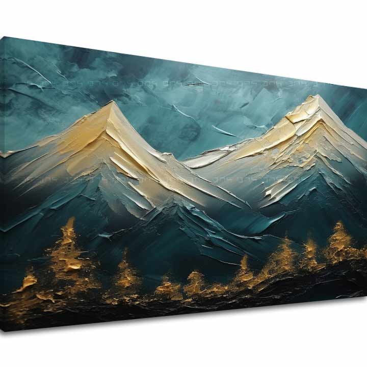 Moderní nástěnná dekorace Golden Mysterious Rock - PREMIUM ART | &lt;x&gt;60x90 cm&lt;/x&gt; Sbírka obrazů Natural Beauty