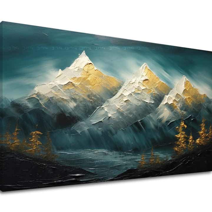 Moderní nástěnná dekorace Horizont zlaté harmonie - PREMIUM ART | &lt;x&gt;60x90 cm&lt;/x&gt; Sbírka obrazů Natural Beauty