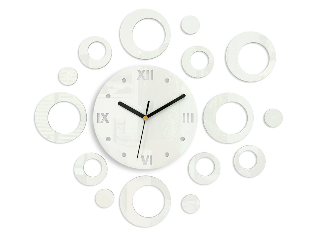 Moderní nástěnné hodiny RINGS WHITE 