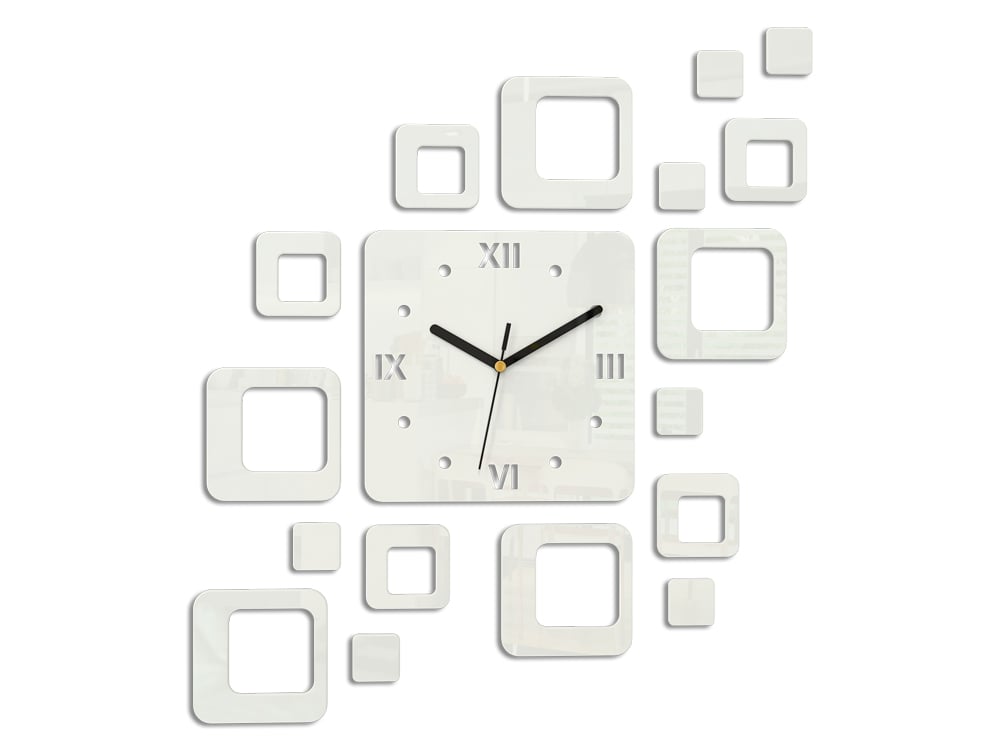 Moderní nástěnné hodiny ROMAN WHITE 