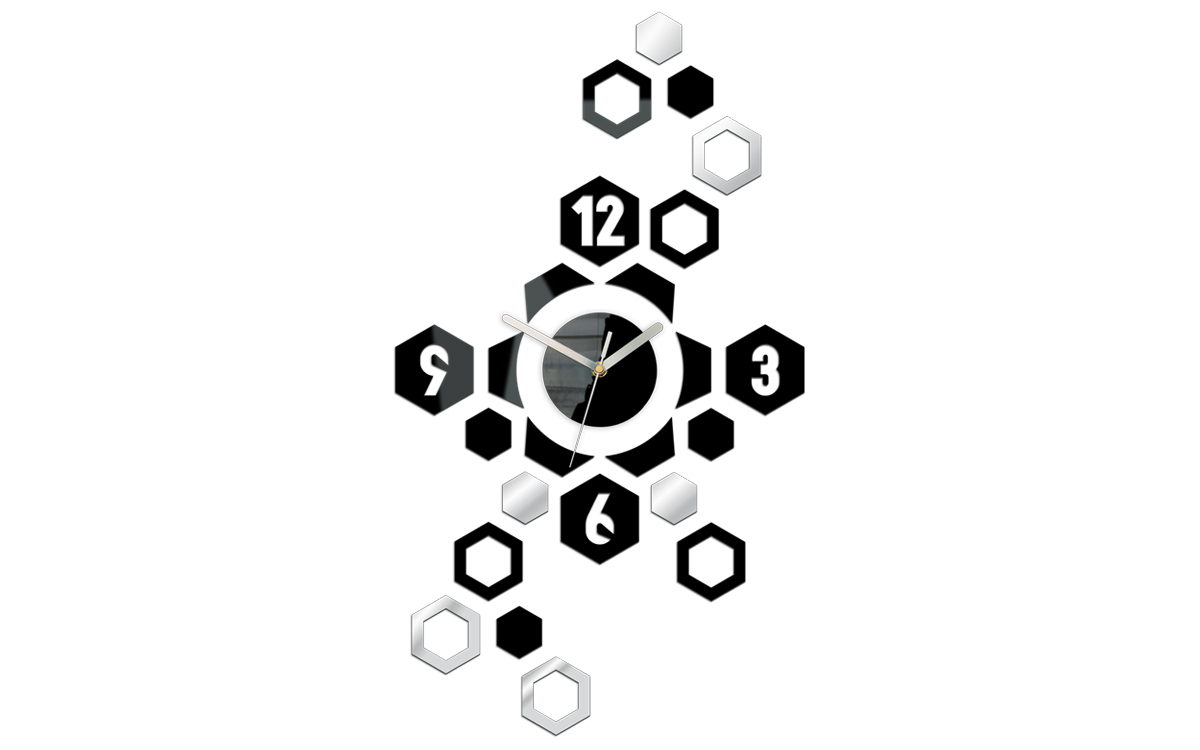 Moderní nástěnné hodiny HEXAGON 