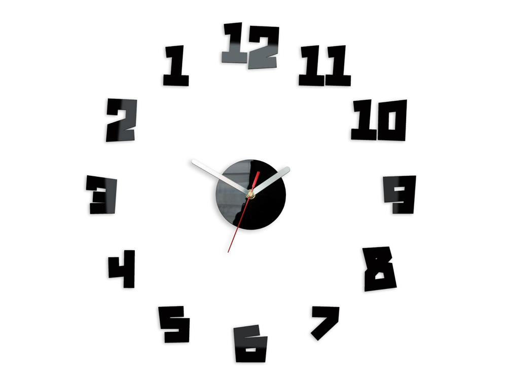 Moderní nástěnné hodiny CRAZY CLOCK - BACK IN TIME 