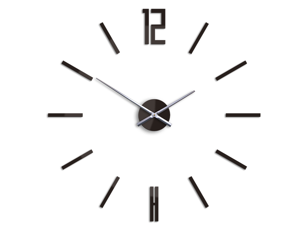 Moderní nástěnné hodiny CARLO WENGE 