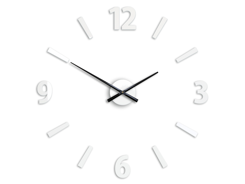 Moderní nástěnné hodiny KLAUS WHITE 