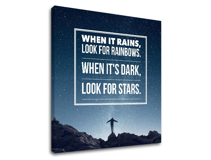 Motivační obraz na zeď When it rains