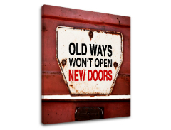 Motivační obraz na zeď Old ways_002 - 30x30 cm