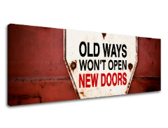 Motivační obraz na zeď Old ways_003 - 20x60 cm