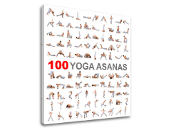 Motivační obraz na zeď 100 Yoga asanas