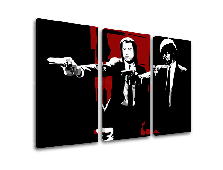 Tištěný POP Art obraz Pulp Fiction 3 dílný pulp5 - 120x80 cm pop art obrazy