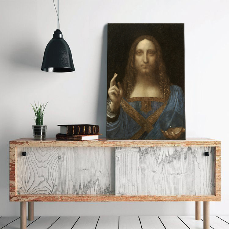 Obraz na plátně Leonardo da Vinci - Salvator Mundi - 40x60 cm reprodukce obrazů