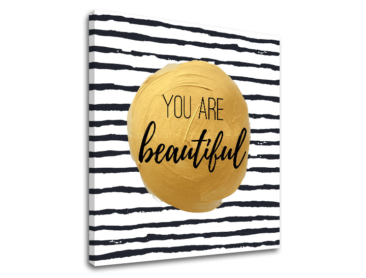 Obraz na zeď s textem You are beautiful - 30x30 cm moderní obrazy s textem