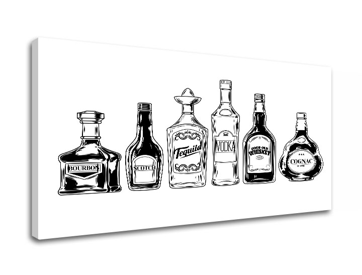 Obraz na zeď s textem Drinks - 30x60 cm moderní obrazy s textem